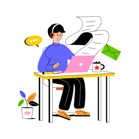 Customer service Representative  Illustration