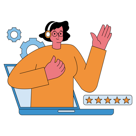 Customer Service review  Illustration