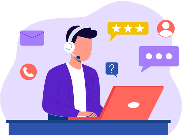 Customer Support  Illustration