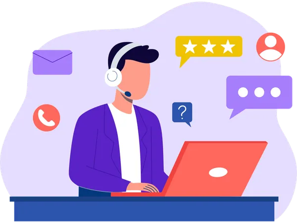 Customer Support  Illustration