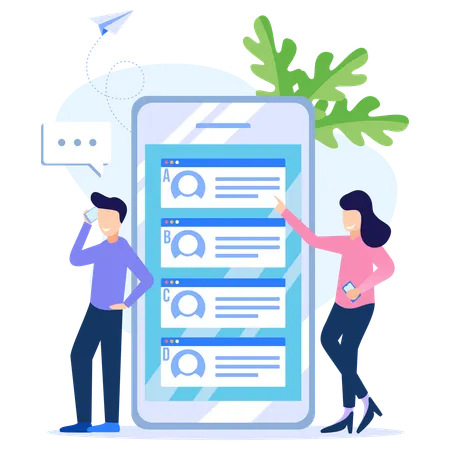 Customer Support  Illustration