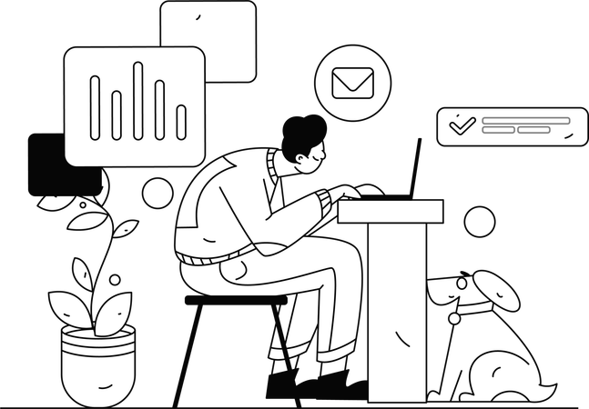 Customer support app  Illustration