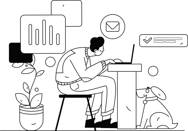 Customer support app  Illustration