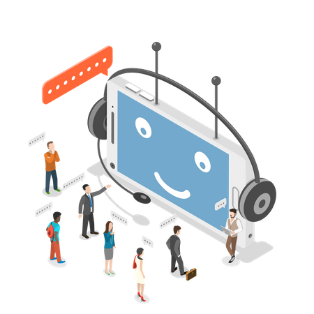 Customer support bot  Illustration