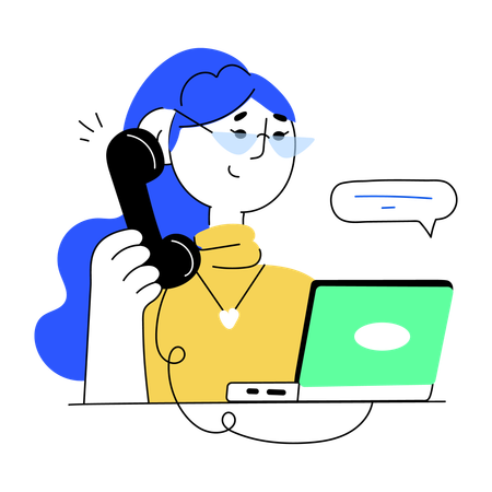 Customer support centre operator  Illustration