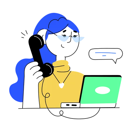 Customer support centre operator  Illustration