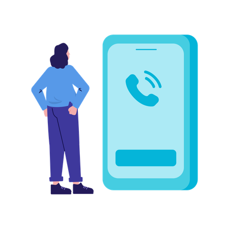 Customer support consumer calls  Illustration