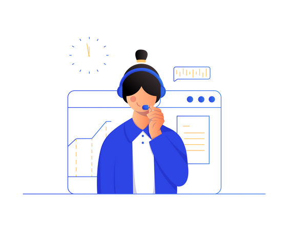 Customer support executive  Illustration