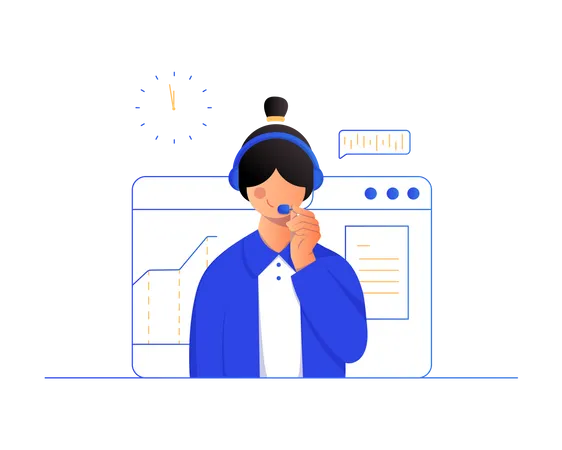 Customer support executive  Illustration