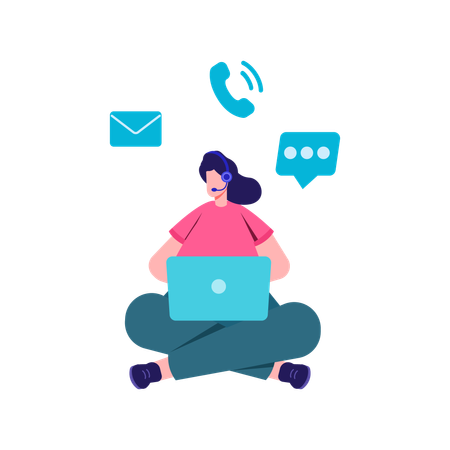 Customer support executive  Illustration