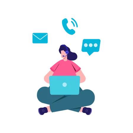 Customer support executive  Illustration