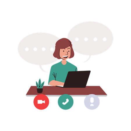 Customer Support Executive  Illustration