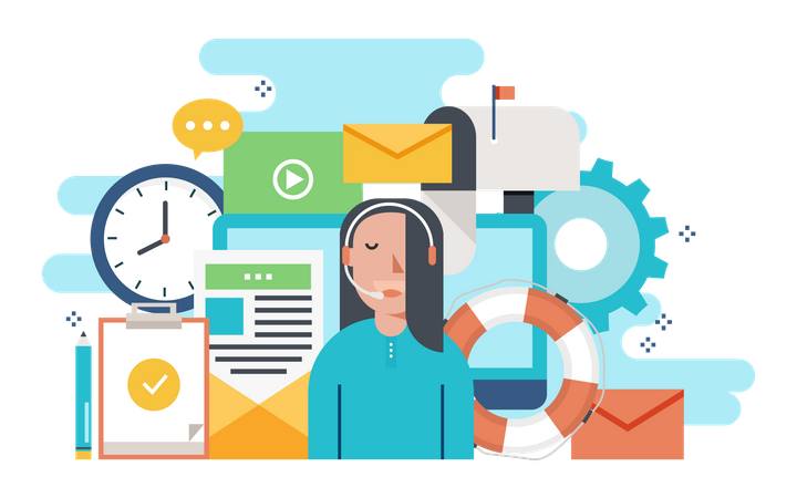 Customer support executive  Illustration