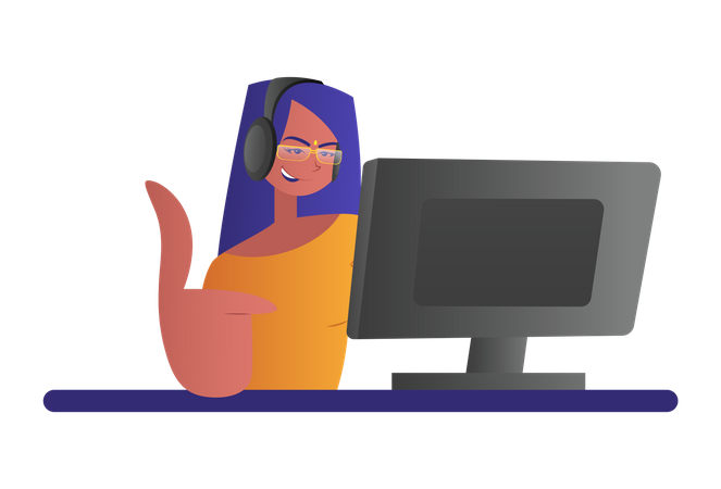 Customer support executive  Illustration