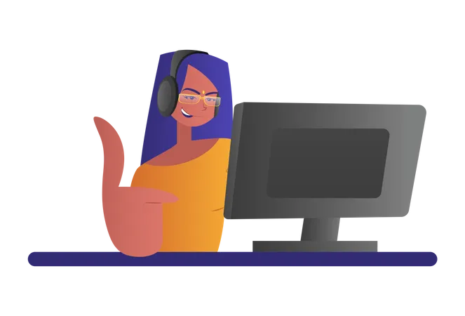 Customer support executive  Illustration