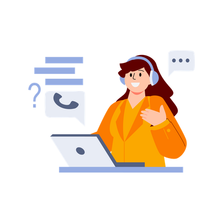 Customer support executive  Illustration