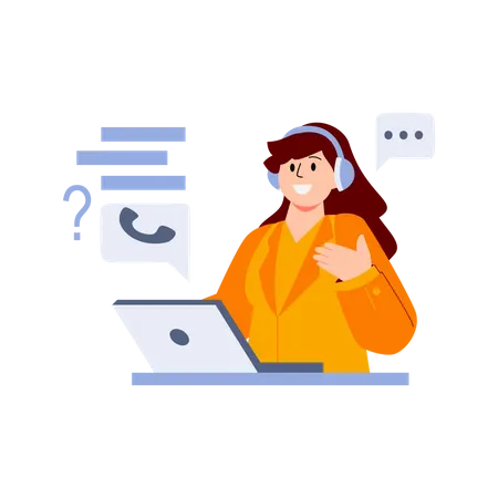 Customer support executive  Illustration