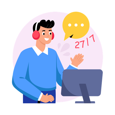Customer Support  Illustration