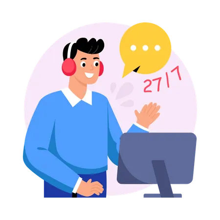 Customer Support  Illustration