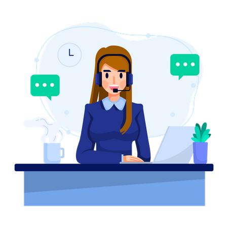 Customer Support  Illustration