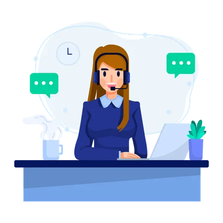 Customer Support  Illustration