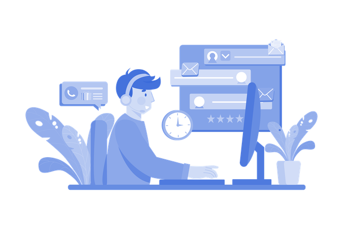 Customer Support  Illustration