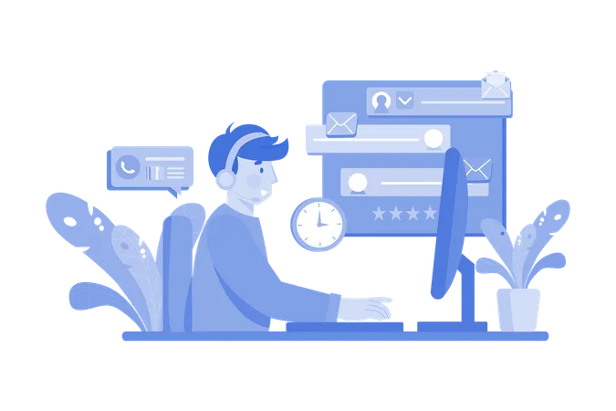 Customer Support  Illustration