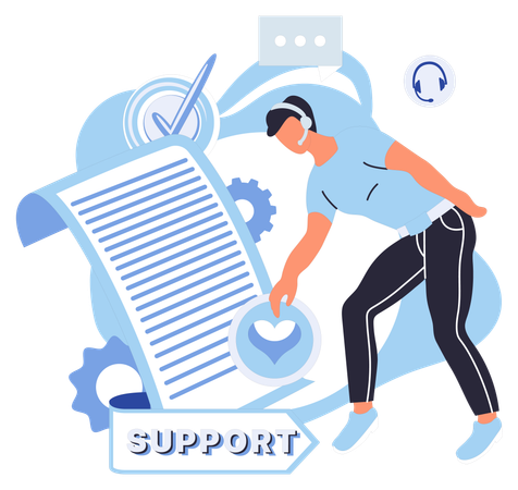 Customer Support  Illustration