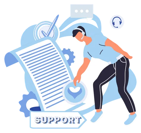 Customer Support  Illustration