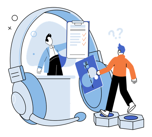 Customer Support  Illustration