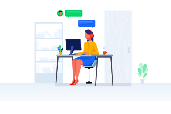 Customer support  Illustration