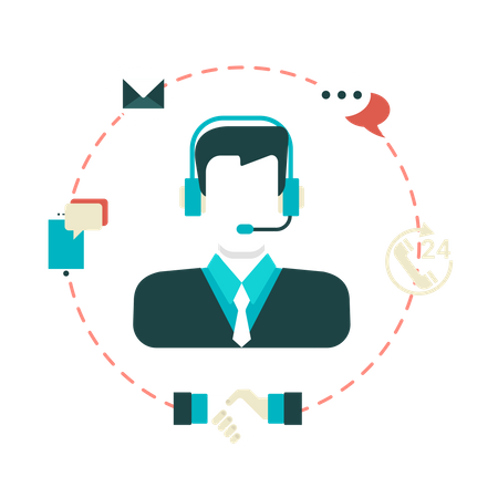 Customer Support  Illustration