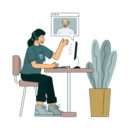 Customer Support  Illustration