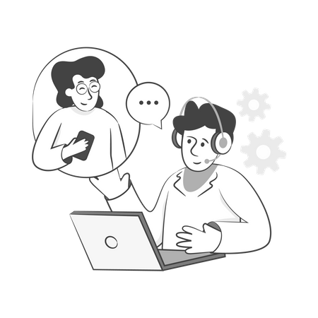 Customer Support  Illustration