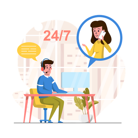 Customer support  Illustration