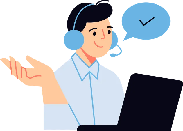 Customer Support  Illustration