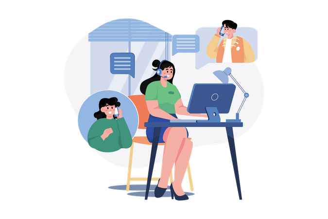 Customer Support  Illustration