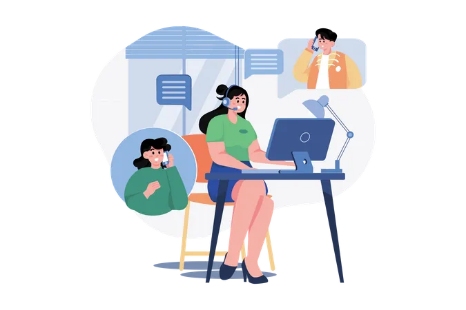 Customer Support  Illustration