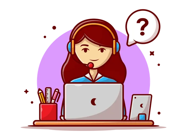 Customer Support  Illustration