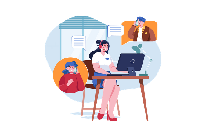 Customer Support  Illustration