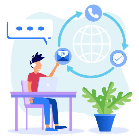 Customer Support  Illustration