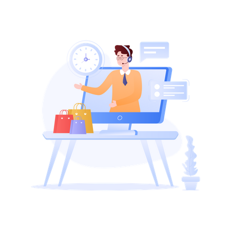 Customer Support  Illustration