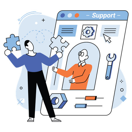 Customer Support  Illustration