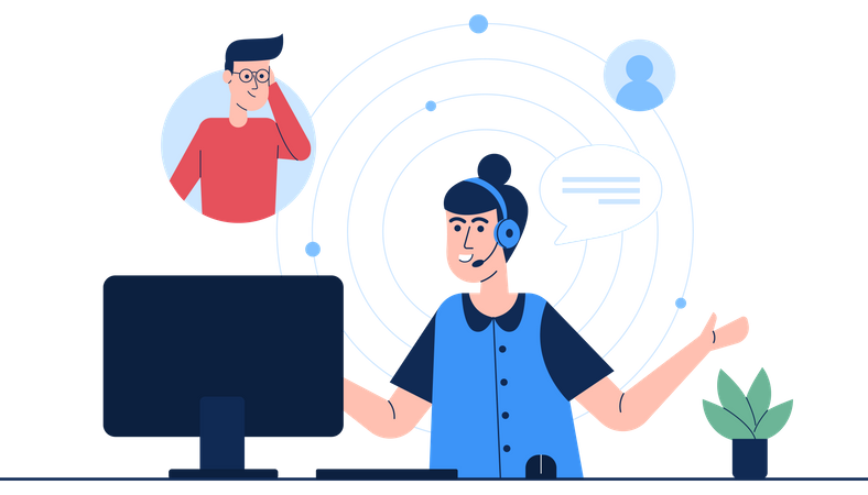 Customer support  Illustration