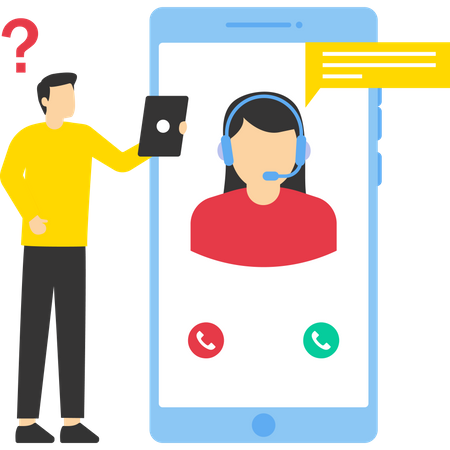 Customer support  イラスト