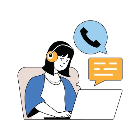 Customer support operator  Illustration