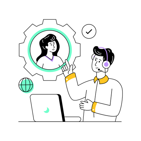 Customer Support Service  Illustration