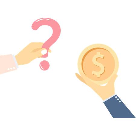 Customer support solving client questions  Illustration