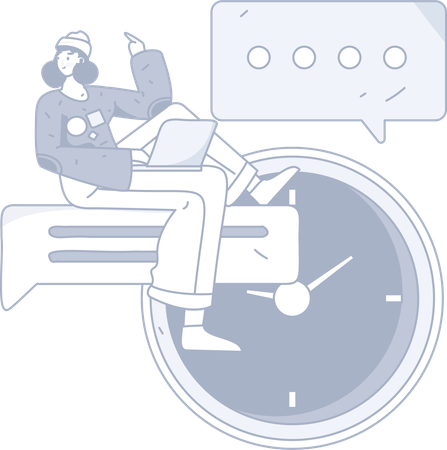 Customer support time  Illustration