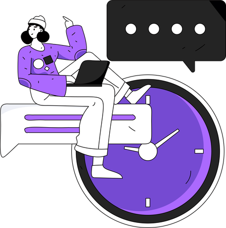 Customer support time  Illustration